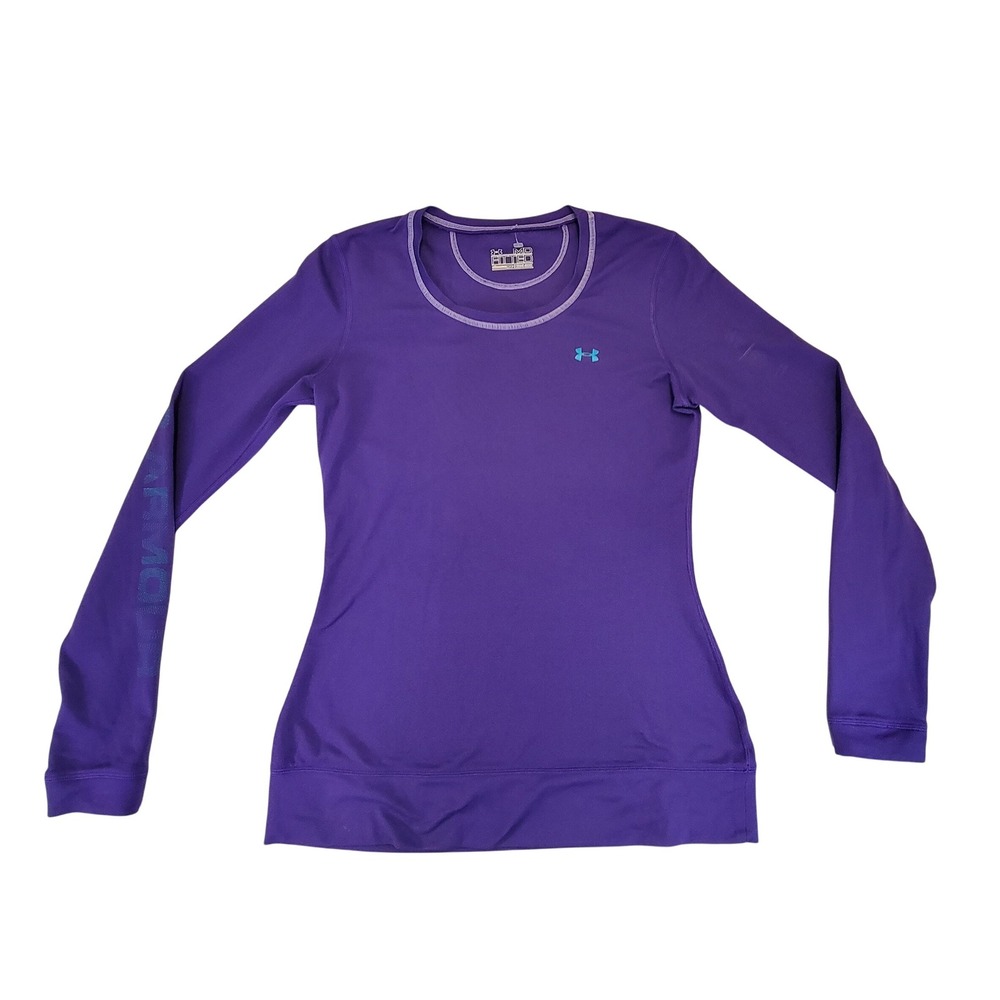 Under Armour Fitted Purple Long‎ Sleeve Athletic Shirt Top Womens M